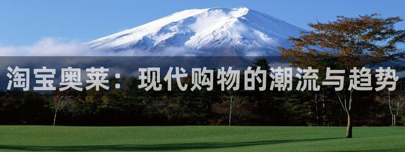 意昂官网注册：淘宝奥莱：现代购物的潮流与趋势