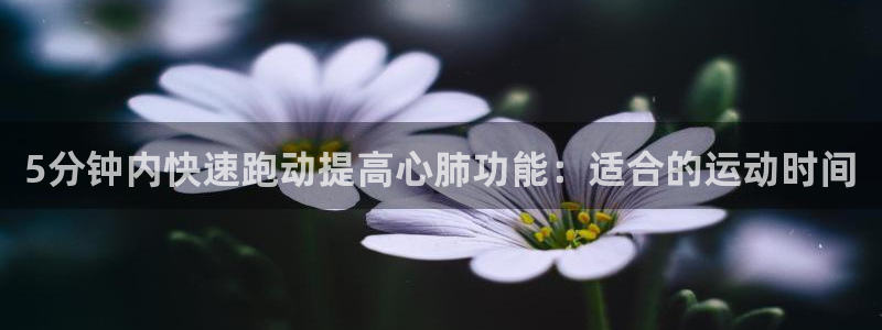 杏悦2凯捷平台：5分钟内快速跑动提高心肺功能：适合的运动时间